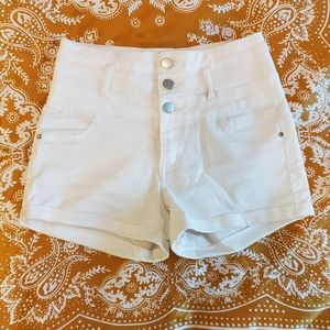 White Midrise Shorts